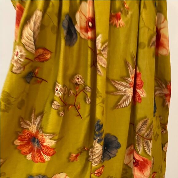 Vintage Handmade Dress Medium Fall Boho Cottage Dress Leaves Grandmacore leaf - Picture 3 of 16